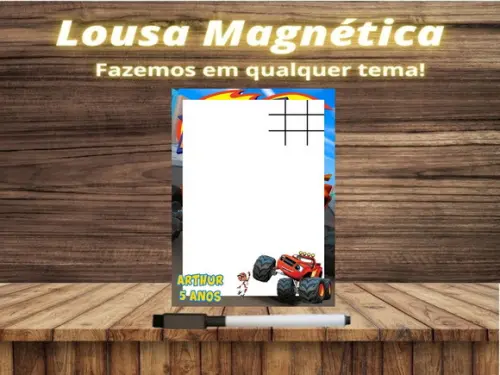 Lousa Magnética + Jogo da Velha Blaze com Embalagem