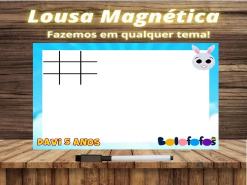 Lousa Magnética + Jogo da Velha Bolofofos com Embalagem