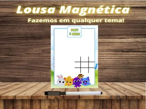 Lousa Magnética + Jogo da Velha Bolofofos com Embalagem