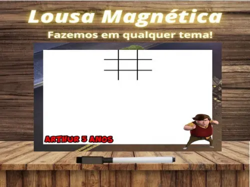 Lousa Magnética + Jogo da Velha Caçadores de Trolls com Emb.