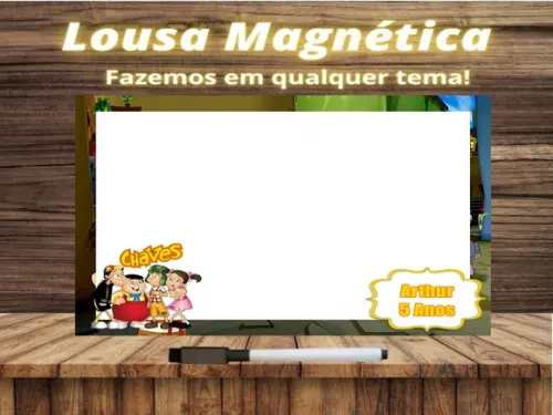 Lousa Magnética + Jogo da Velha Chaves com Embalagem
