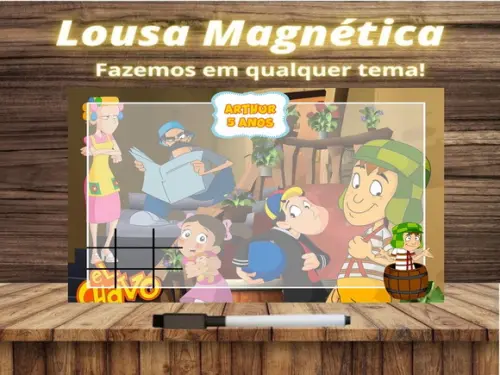 Lousa Magnética + Jogo da Velha Chaves com Embalagem