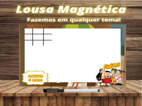 Lousa Magnética + Jogo da Velha Chaves com Embalagem