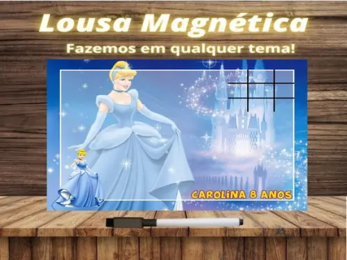Lousa Magnética + Jogo da Velha Cinderela com Embalagem