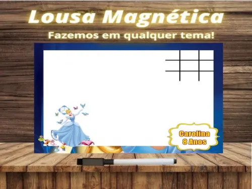 Lousa Magnética + Jogo da Velha Cinderela com Embalagem