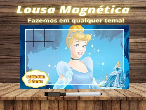 Lousa Magnética + Jogo da Velha Cinderela com Embalagem
