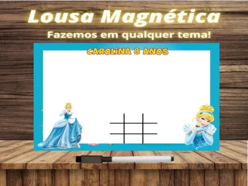Lousa Magnética + Jogo da Velha Cinderela com Embalagem