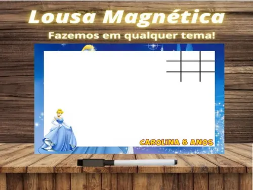 Lousa Magnética + Jogo da Velha Cinderela com Embalagem