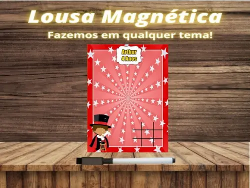 Lousa Magnética + Jogo da Velha Circo com Embalagem