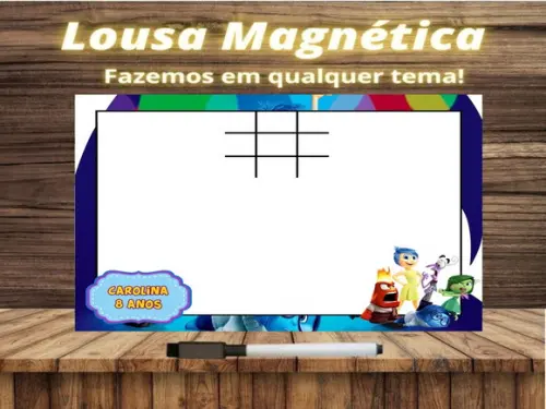 Lousa Magnética + Jogo da Velha Divertidamente com Embalagem