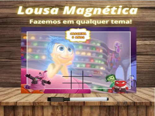 Lousa Magnética + Jogo da Velha Divertidamente com Embalagem