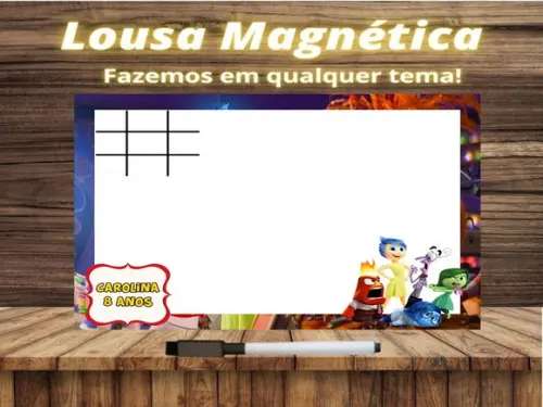Lousa Magnética + Jogo da Velha Divertidamente com Embalagem