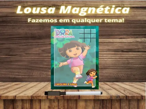 Lousa Magnética + Jogo da Velha Dora Aventureira c Embalagem
