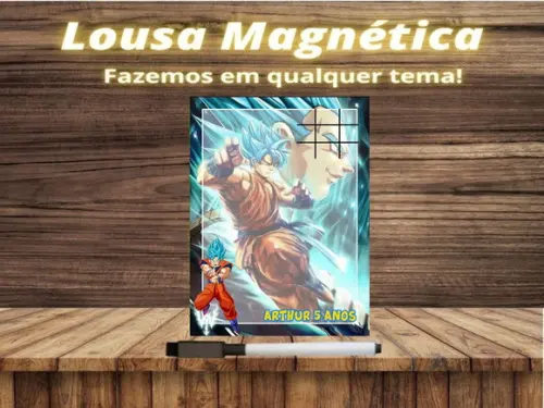 Lousa Magnética + Jogo da Velha Dragon Ball Z com Embalagem