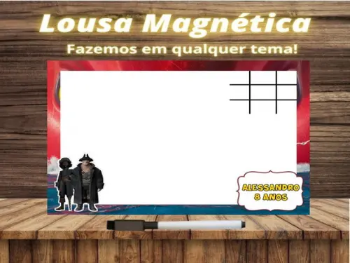 Lousa Magnética + Jogo da Velha Fera do Mar com Embalagem