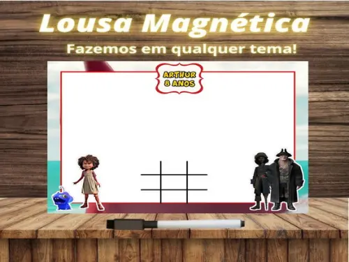 Lousa Magnética + Jogo da Velha Fera do Mar com Embalagem