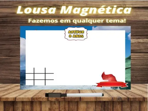 Lousa Magnética + Jogo da Velha Fera do Mar com Embalagem