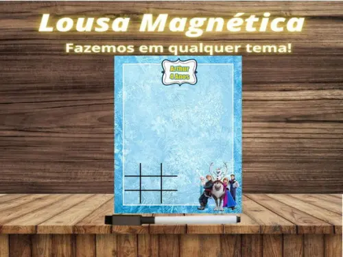 Lousa Magnética + Jogo da Velha Frozen com Embalagem