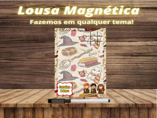 Lousa Magnética + Jogo da Velha Harry Potter com Embalagem