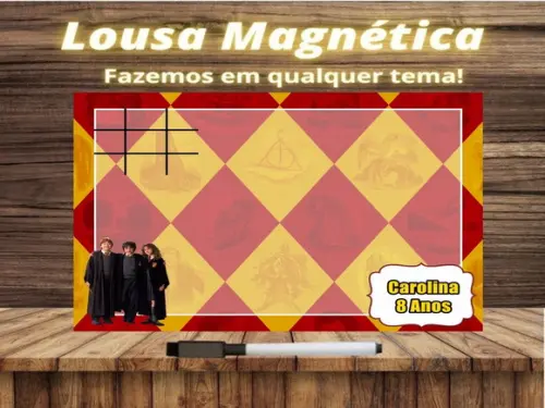 Lousa Magnética + Jogo da Velha Harry Potter com Embalagem