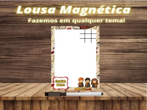 Lousa Magnética + Jogo da Velha Harry Potter com Embalagem