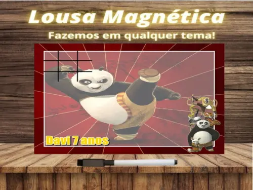 Lousa Magnética + Jogo da Velha Kung Fu Panda com Embalagem