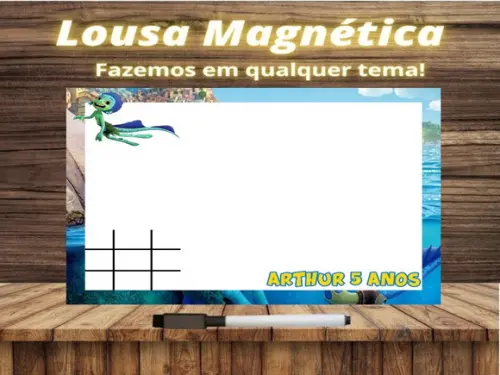 Lousa Magnética + Jogo da Velha Luca com Embalagem
