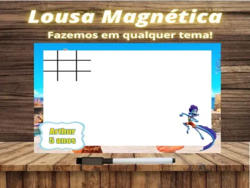 Lousa Magnética + Jogo da Velha Luca com Embalagem