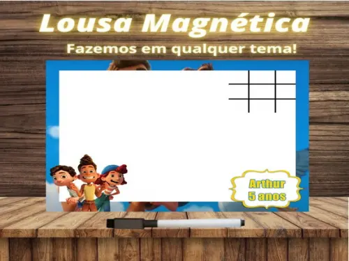 Lousa Magnética + Jogo da Velha Luca com Embalagem