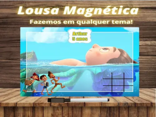 Lousa Magnética + Jogo da Velha Luca com Embalagem