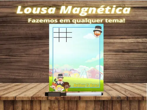 Lousa Magnética + Jogo da Velha Mundo Bita com Embalagem