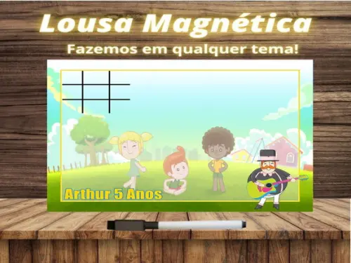 Lousa Magnética + Jogo da Velha Mundo Bita com Embalagem
