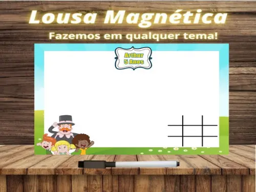 Lousa Magnética + Jogo da Velha Mundo Bita com Embalagem