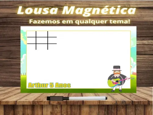 Lousa Magnética + Jogo da Velha Mundo Bita com Embalagem