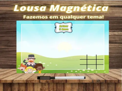 Lousa Magnética + Jogo da Velha Mundo Bita com Embalagem