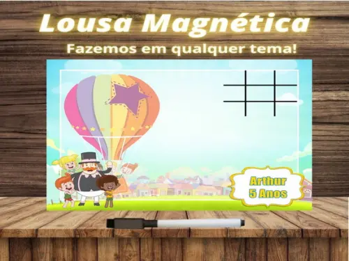 Lousa Magnética + Jogo da Velha Mundo Bita com Embalagem