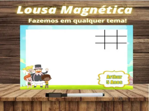 Lousa Magnética + Jogo da Velha Mundo Bita com Embalagem