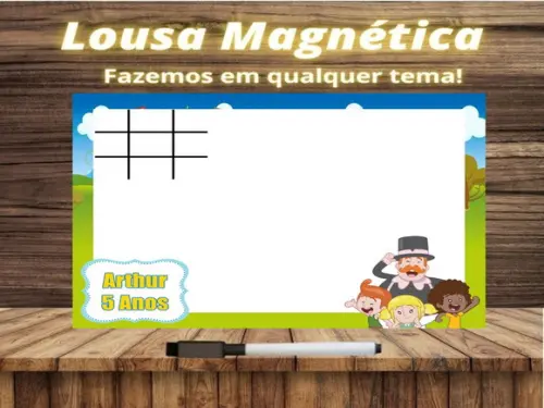 Lousa Magnética + Jogo da Velha Mundo Bita com Embalagem