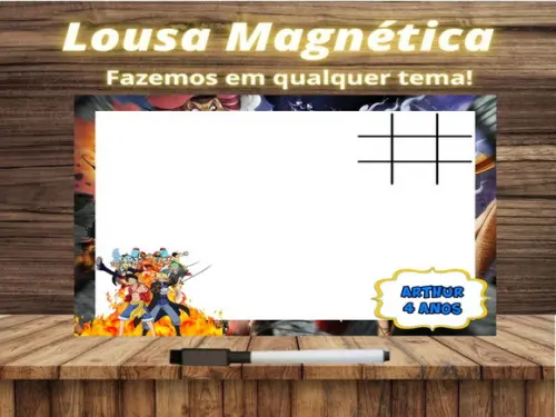 Lousa Magnética + Jogo da Velha One Piece com Embalagem