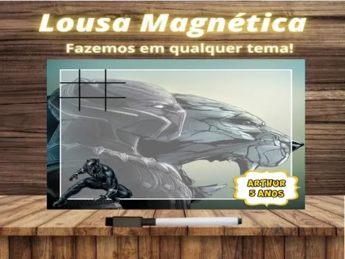 Lousa Magnética + Jogo da Velha Pantera Negra com Embalagem