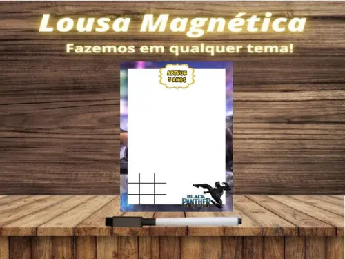 Lousa Magnética + Jogo da Velha Pantera Negra com Embalagem