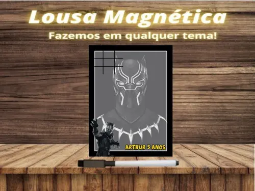 Lousa Magnética + Jogo da Velha Pantera Negra com Embalagem