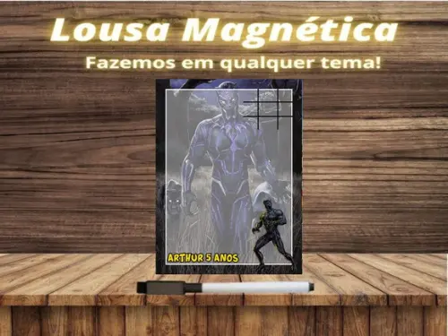 Lousa Magnética + Jogo da Velha Pantera Negra com Embalagem