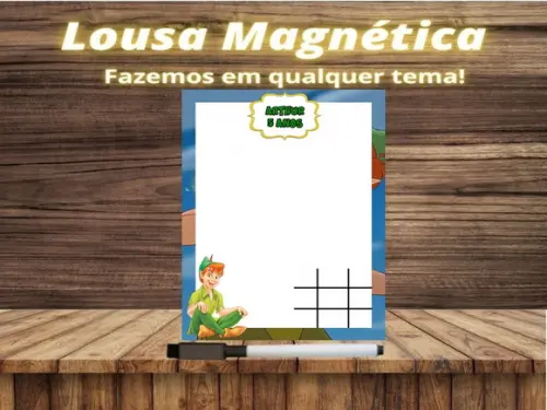Lousa Magnética + Jogo da Velha Peter Pan com Embalagem