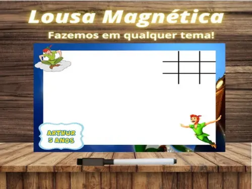 Lousa Magnética + Jogo da Velha Peter Pan com Embalagem