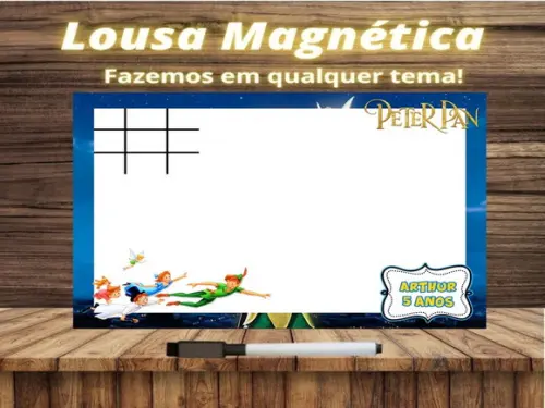 Lousa Magnética + Jogo da Velha Peter Pan com Embalagem