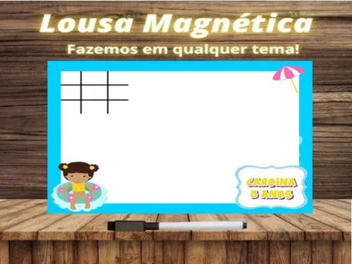 Lousa Magnética + Jogo da Velha Pool Party com Embalagem