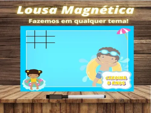 Lousa Magnética + Jogo da Velha Pool Party com Embalagem
