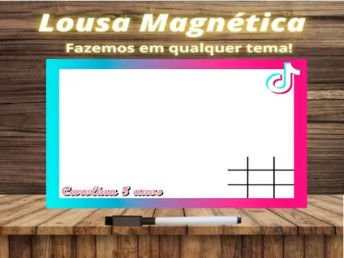 Lousa Magnética + Jogo da Velha Tik Tok com Embalagem