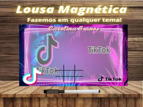 Lousa Magnética + Jogo da Velha Tik Tok com Embalagem